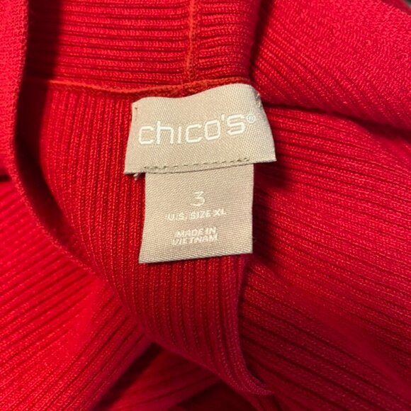 Chicos Long Open-Front Ribbed Sweater - Picture 5 of 6
